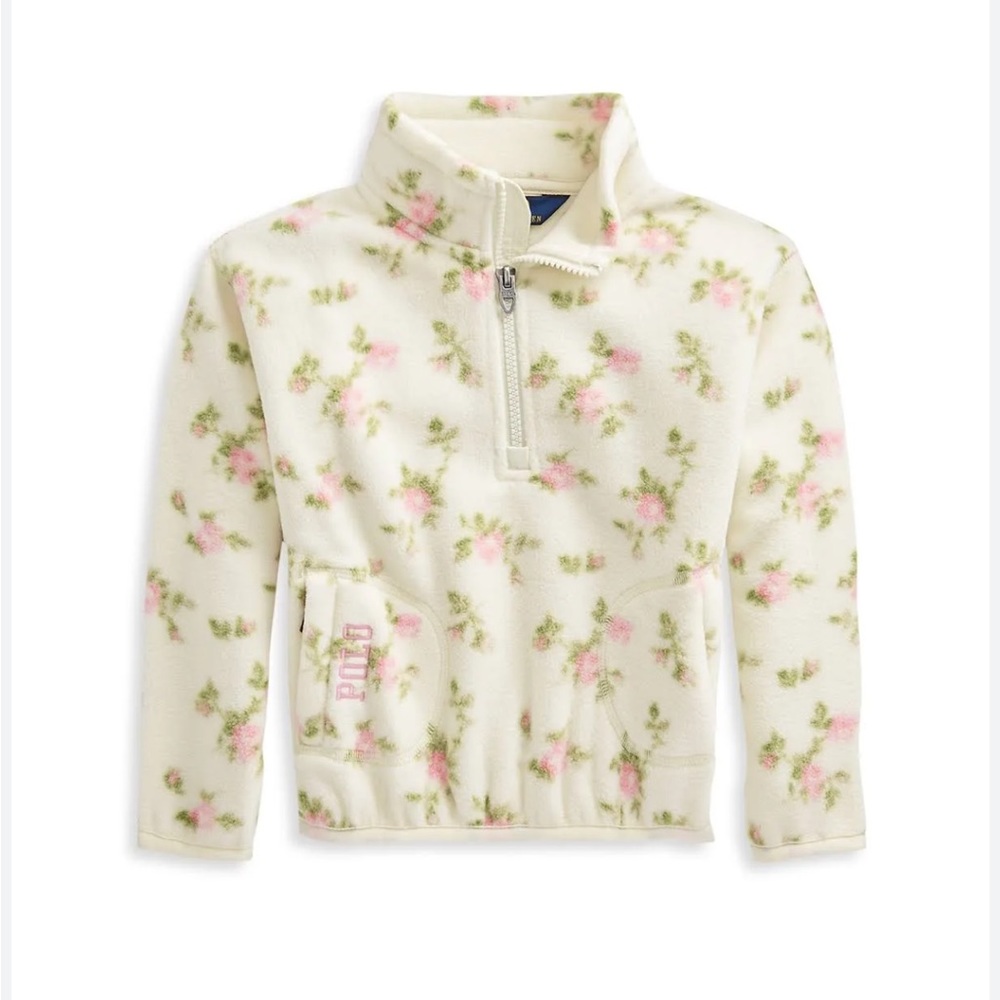 Ralph Lauren girl floral fleece jacket